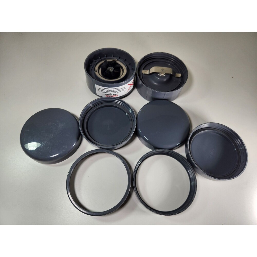 NutriBullet Blender Replacement Parts Lot - Blades, Lids & Lip Rings